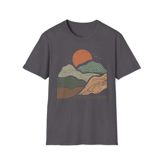 Cloud Altitude – Minimal Abstract Mountain T-Shirt