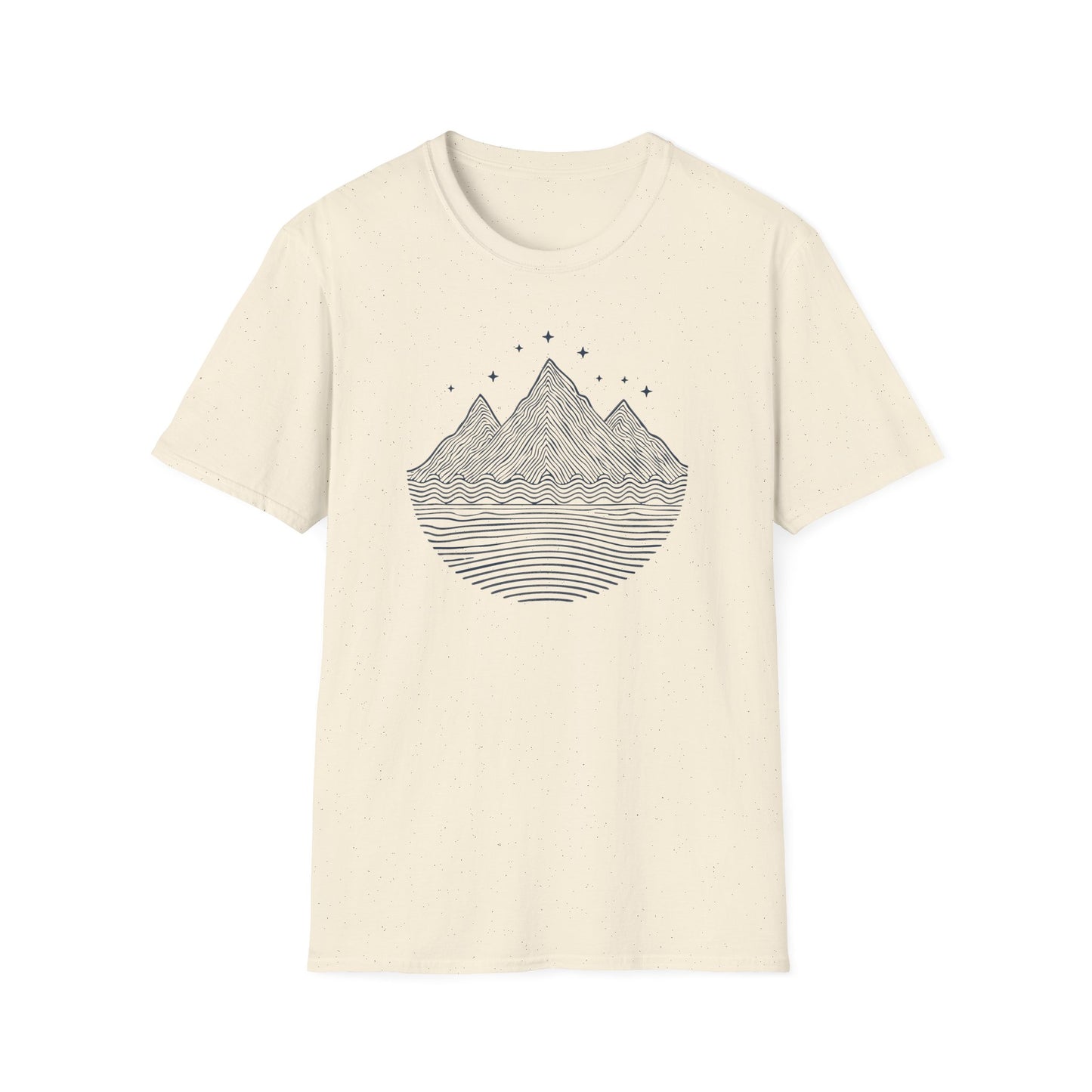 Minimalist Mountain Line Art T-Shirt
