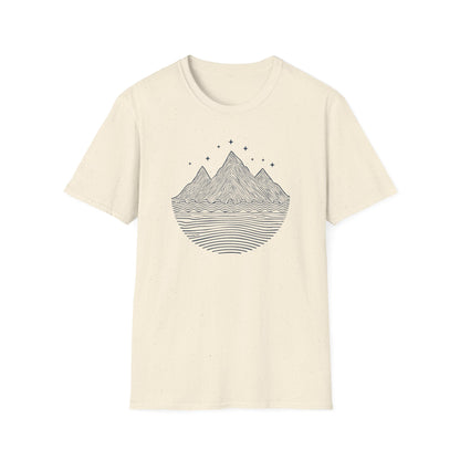 Minimalist Mountain Line Art T-Shirt