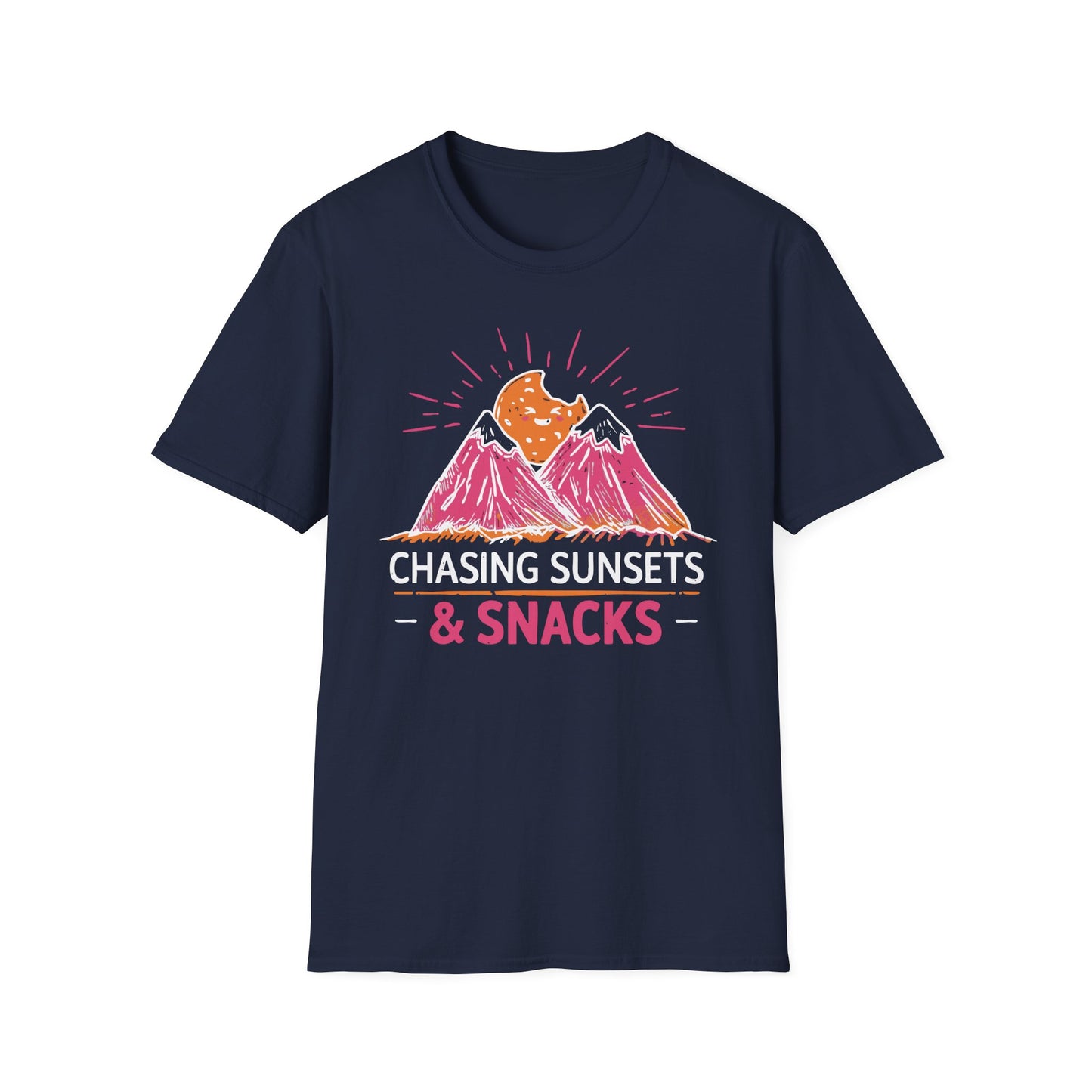 'Chasing Sunsets and Snacks' T-Shirt