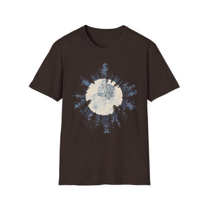 Moon in the Forest Camping T-Shirt