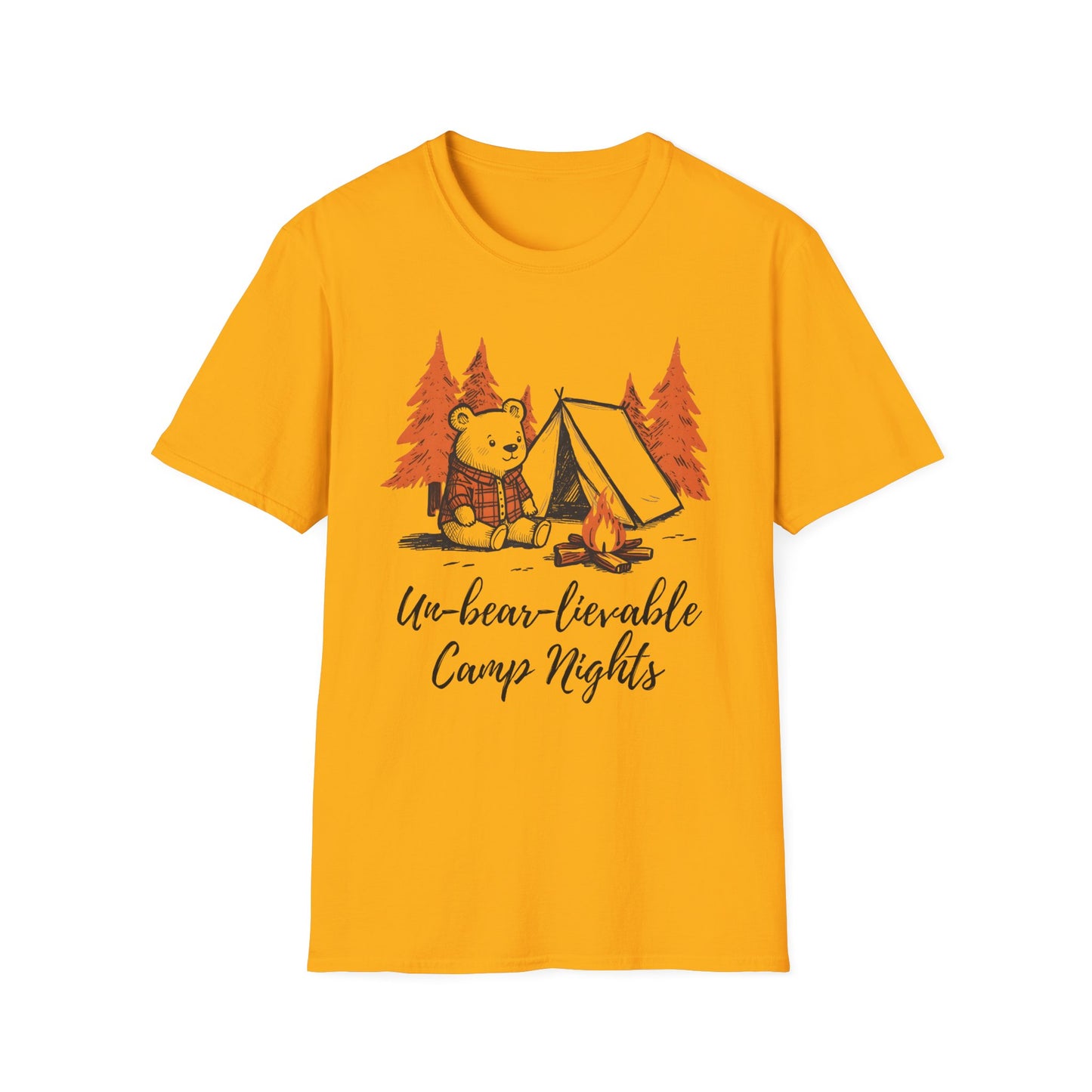 'Un-bear-lievable Camp Nights' Camping T-Shirt