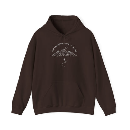 Lost On Purpose Hoodie – Unisex Mountain Camping Sweatshirt