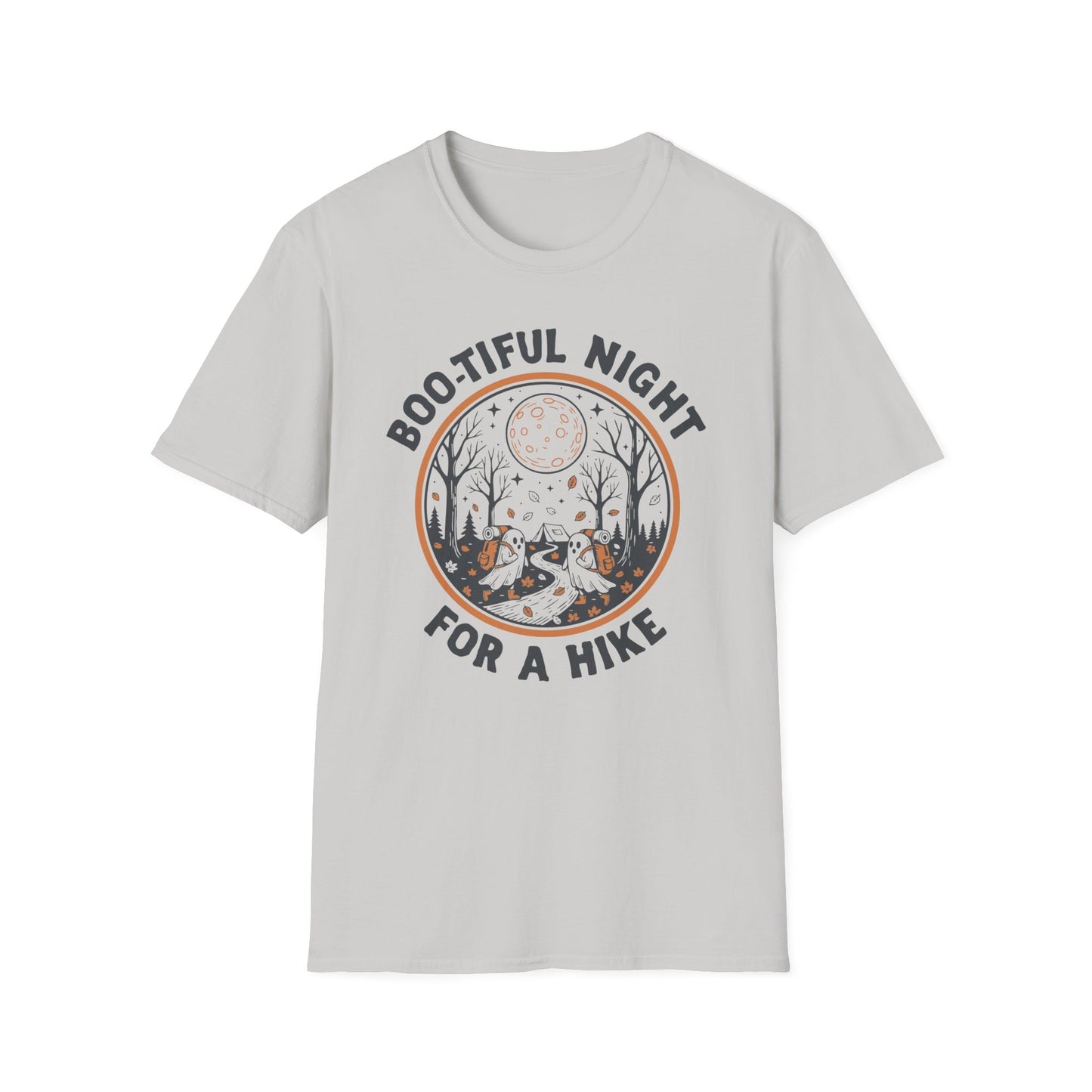 'Boo-tiful Night for a Hike' – Halloween Camping T-Shirt