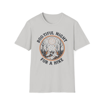 'Boo-tiful Night for a Hike' – Halloween Camping T-Shirt