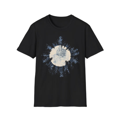 Moon in the Forest Camping T-Shirt