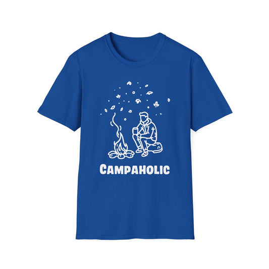 Campaholic – Funny Camping & Coffee Lover T-Shirt