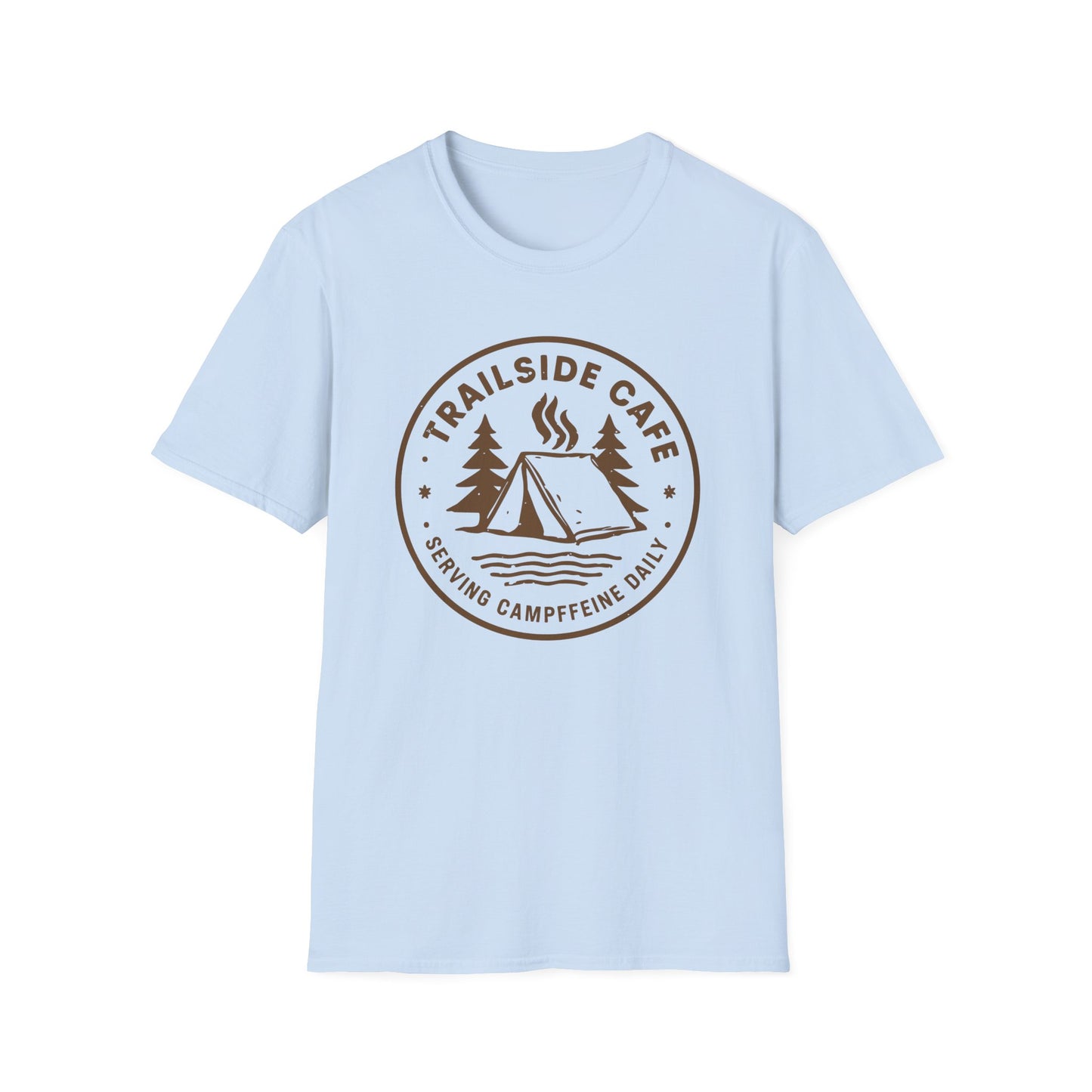 'Trailside Café – Serving Campffeine Daily' T-Shirt