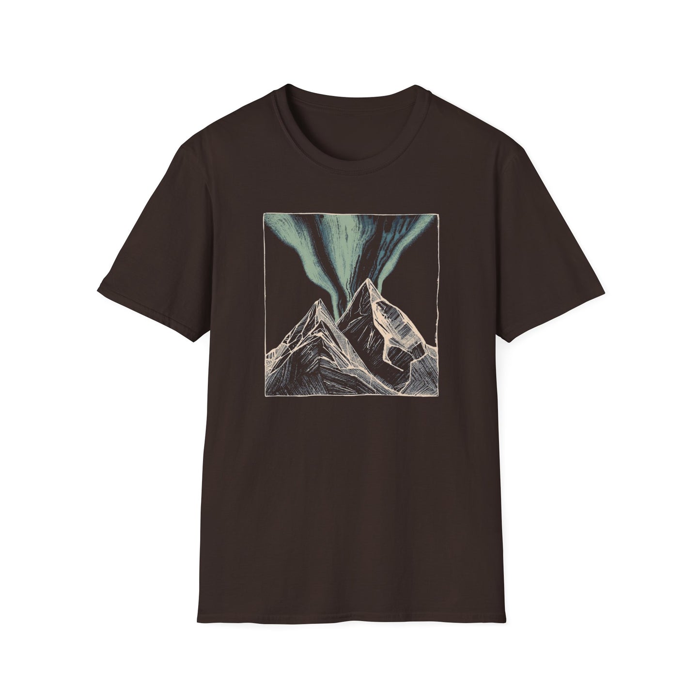 Mountain Aurora Borealis Camping T-Shirt