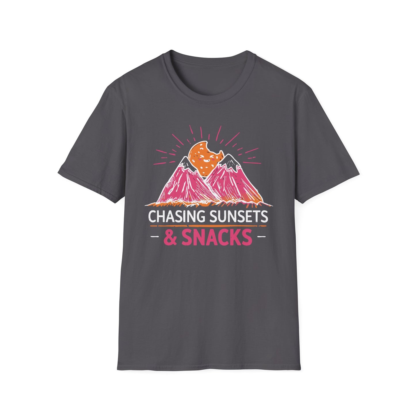 'Chasing Sunsets and Snacks' T-Shirt