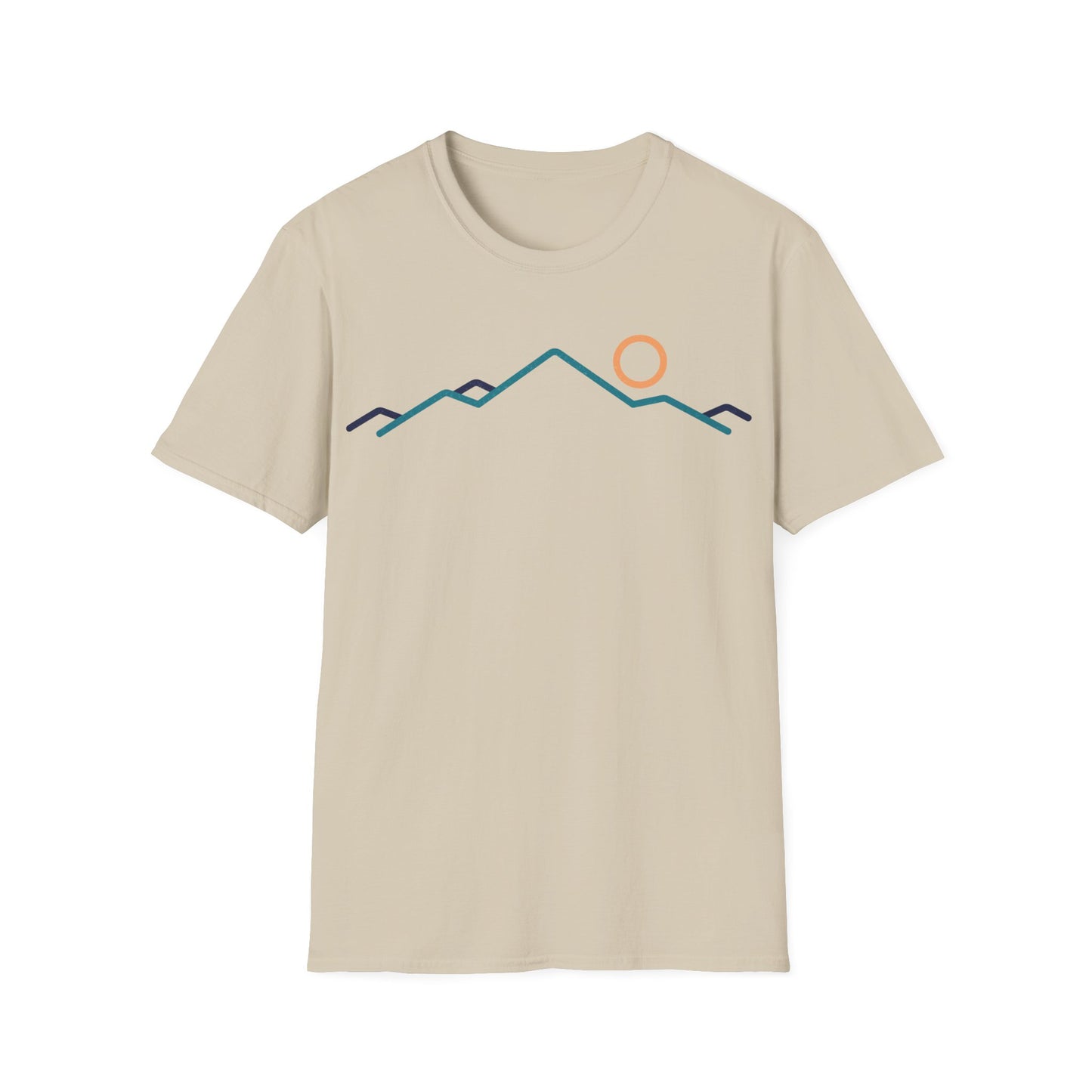 Minimalist Mountain Line Art T-Shirt