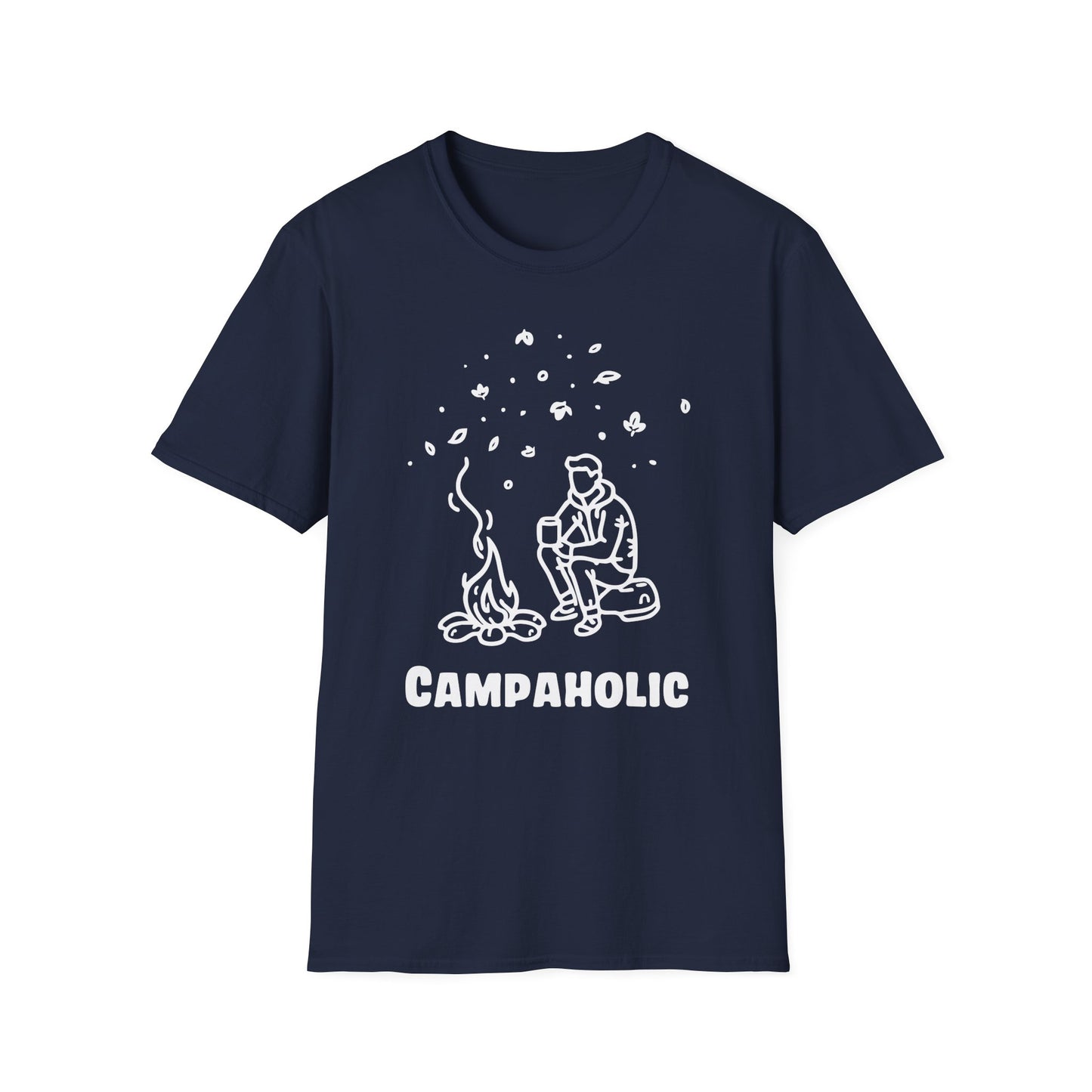 Campaholic – Funny Camping & Coffee Lover T-Shirt