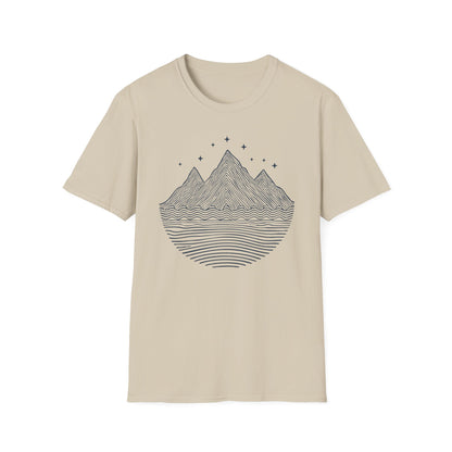 Minimalist Mountain Line Art T-Shirt