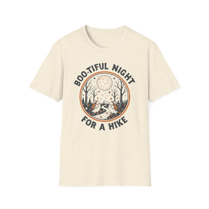 'Boo-tiful Night for a Hike' – Halloween Camping T-Shirt