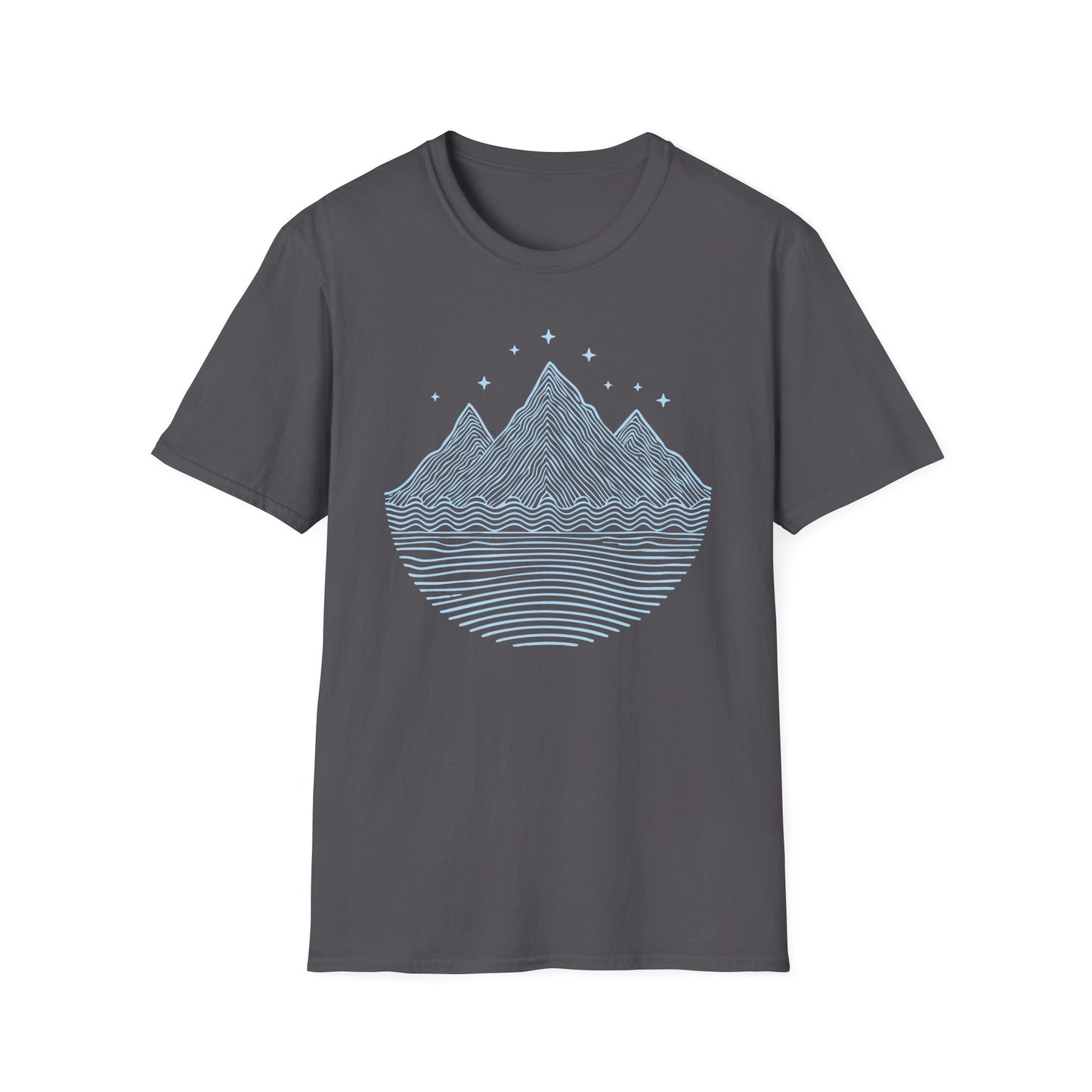 Minimalist Mountain Line Art T-Shirt