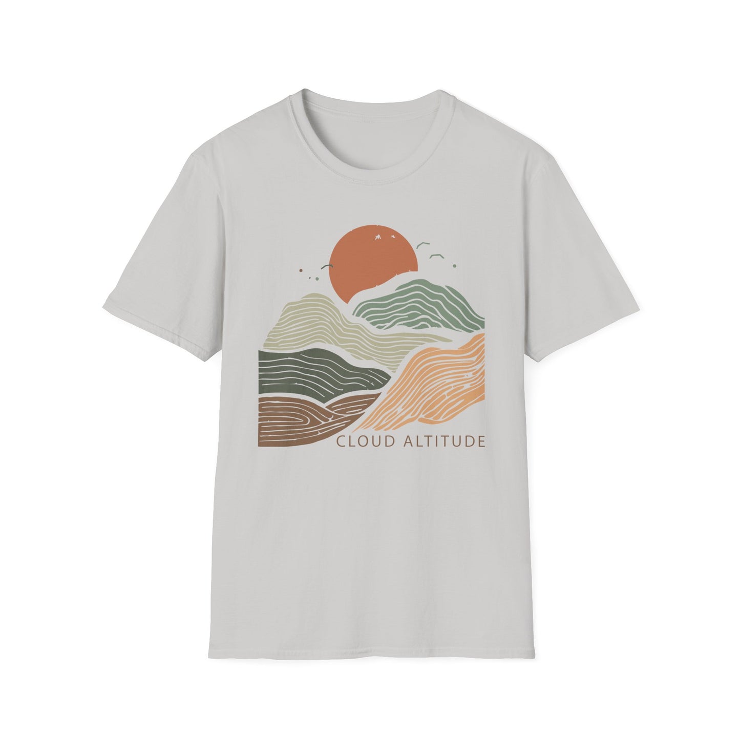 Cloud Altitude – Minimal Abstract Mountain T-Shirt